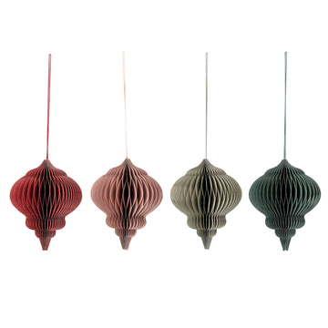 Se Bloomingville - Milay Ornament, Rød, Papir Ø14 cm - Sæt á 4 stk. ✔ Kæmpe udvalg i Bloomingville ✔ Hurtig levering: 1 - 2 Hverdage samt billig fragt - Varenummer: BGH-47360871334218 og barcode / Ean: &